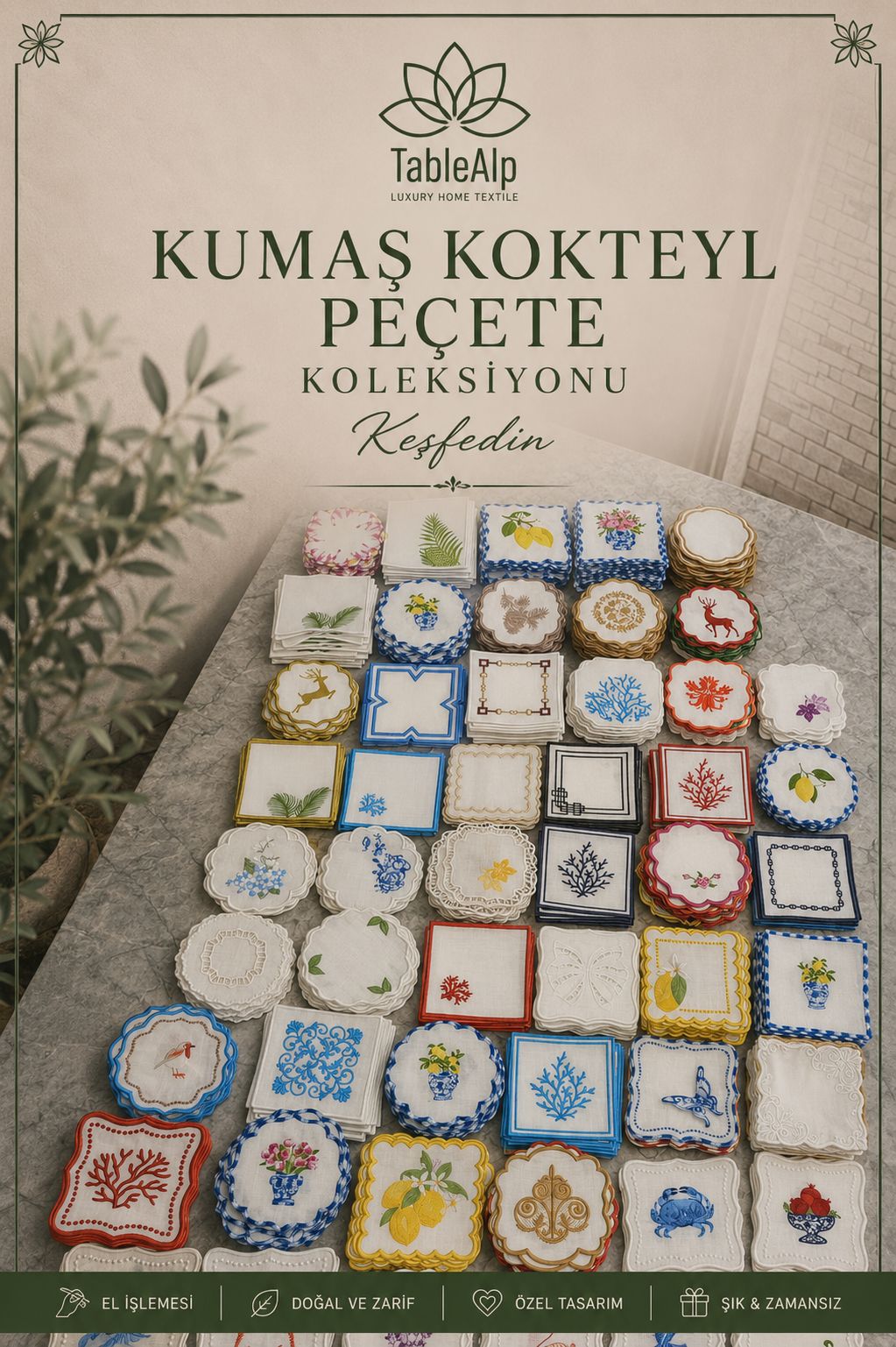 Kumaş Kokteyl Peçete